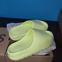 Adidas Yeezy Slides Glow Green Deadstock Nike Jordan Yeezy Dunk 100% Authentic 