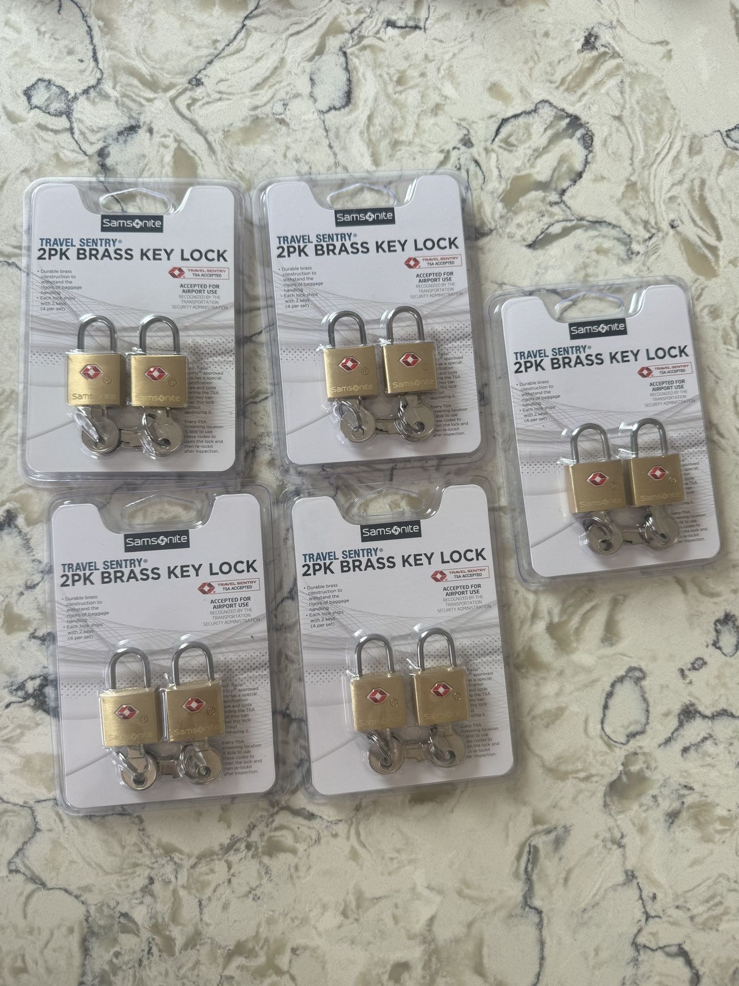 Samsonite® Luggage Key Locks, Brass