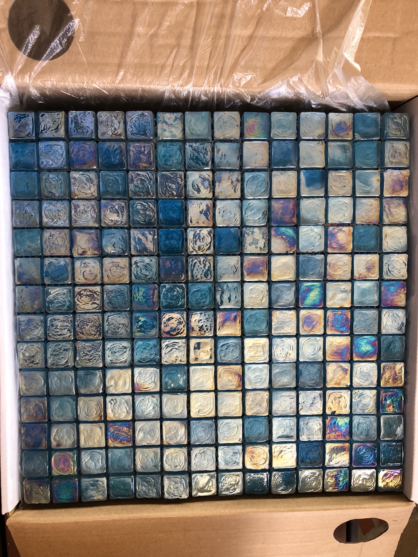 Brand New in Box ALTO Aqua/Turquoise/Blue pool tile (10 sheets)