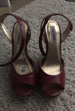 Steve Madden red wedge heels size 8.5