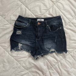 High Rise Denim Shorts
