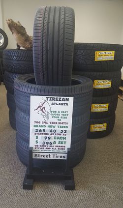 265 40 22 BRAND NEW TIRE TIRES $99 EACH $396 SET
