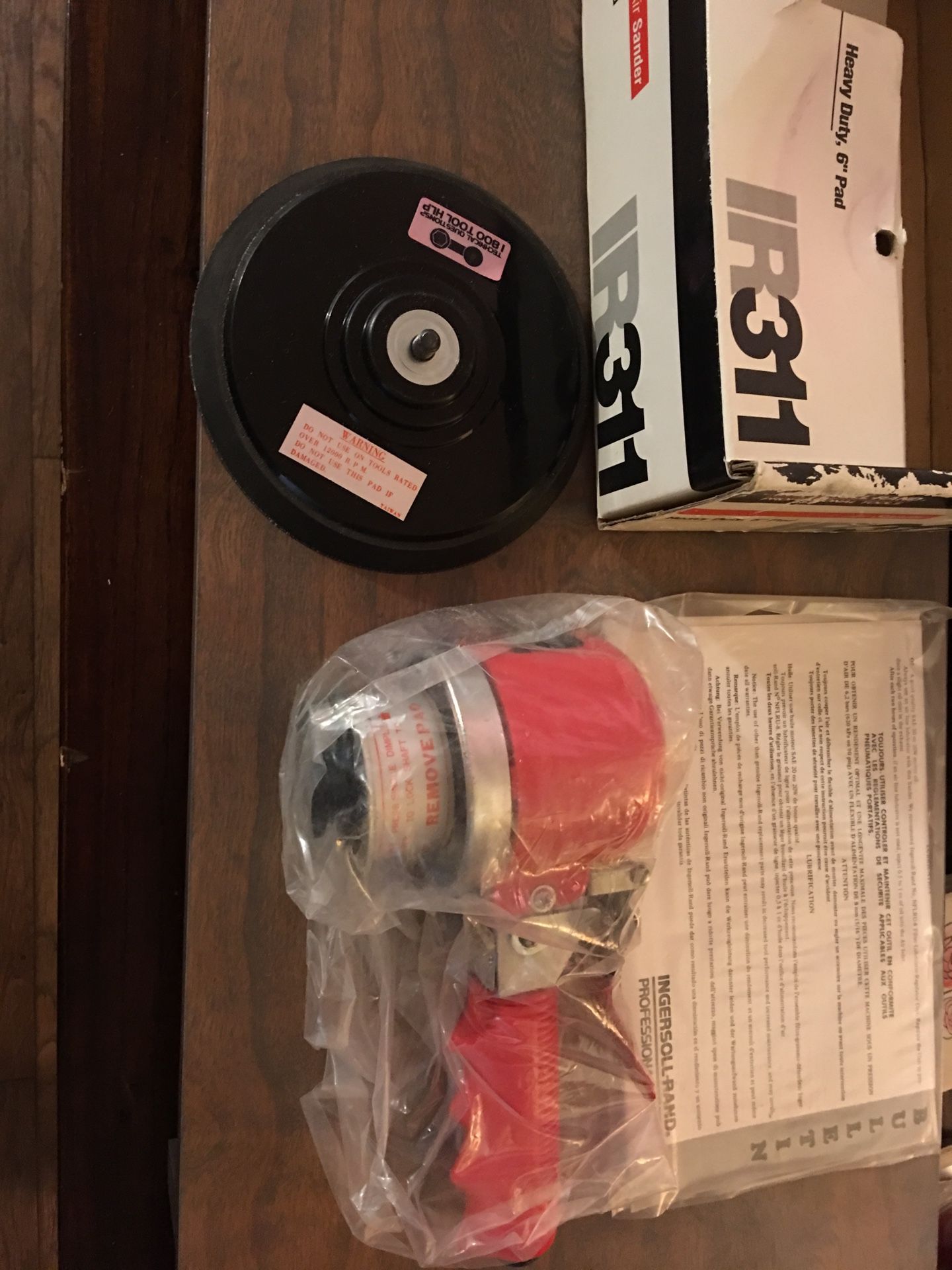 Air sander 6 inch disc