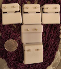 Genuine Sterling Silver And .25 Carat Moissanite Stud Earrings NWT