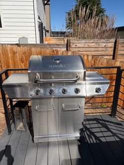 Nexgrill 4-Burner Stainless Steel Propane Grill + Side Burner