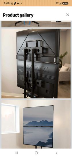 Dual TV Floor Stand Mount 32" to 65"