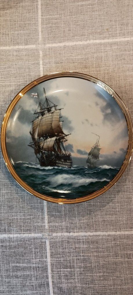 Vintage Plates Franklin Mint "Great Ships of Golden Age Of Sail", VICTORY, 1986