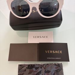 VERSACE  WOMEN SUNGLASSES , WHITE , MADE IN ITALY, MODEL  4380-B IN ORIGINAL BOX