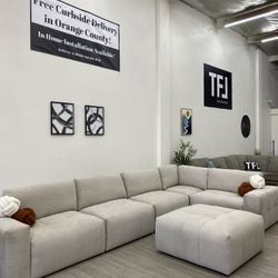 Paige 6-piece Modular Fabric Sectional Couch