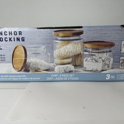 3-piece Glass Jar Set