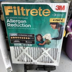 Filtrete 3M Allergen Reduction Electrostatic Air Cleaning Filter 4 Pack 16 X 20 X 1