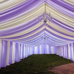  drape decoration on canopy