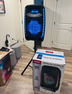 ION | (Total PA Ultimate) – 650W Portable Bluetooth PA Speaker System w/ Wireless Mic, Tripod Stand