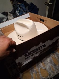Resistol Straw Cowboy Hat with Box