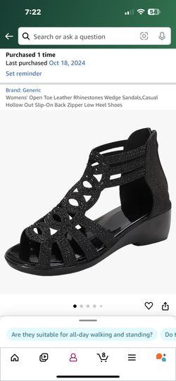 Womens' Open Toe Rhinestones Wedge Sandals