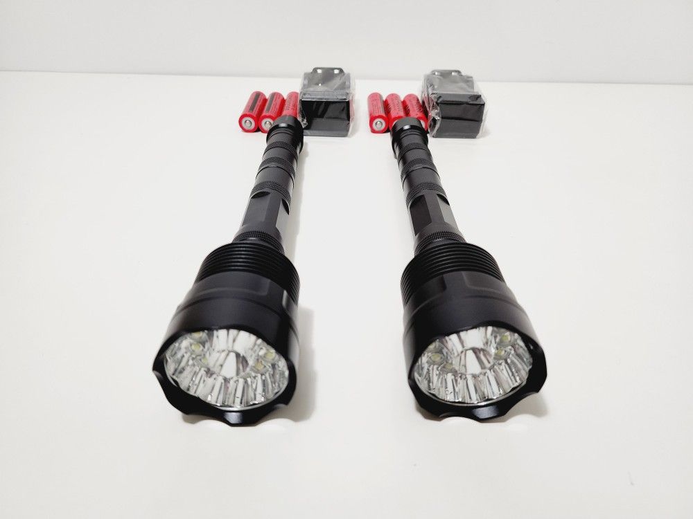 2pcs 13x T6 Led 5Modes Super Bright Flashlight Torch Hunting Light Lamp