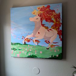 3ftx3ft Rapidash Painting. Full Art Pokemon Card