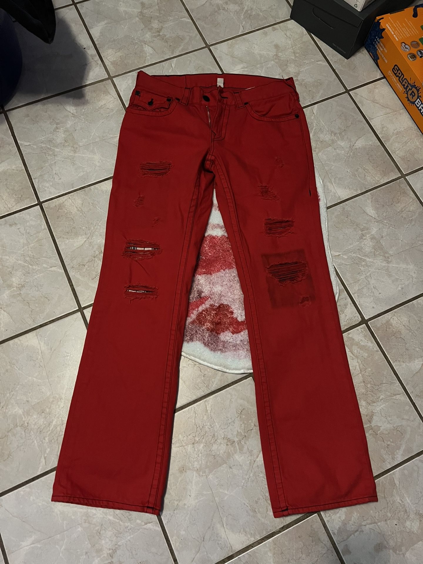 Red True Religion Jeans