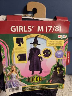Wicked Elphaba Deluxe Girls Costume Size M 7/8