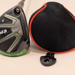 LH BRAND NEW CALLAWAY BBB EPIC #5  WOOD 18* PROJECT X 6.0 S. FLEX GRAPHITE SHAFT W/ DTG GRIP Including a New Leather Head Cover 