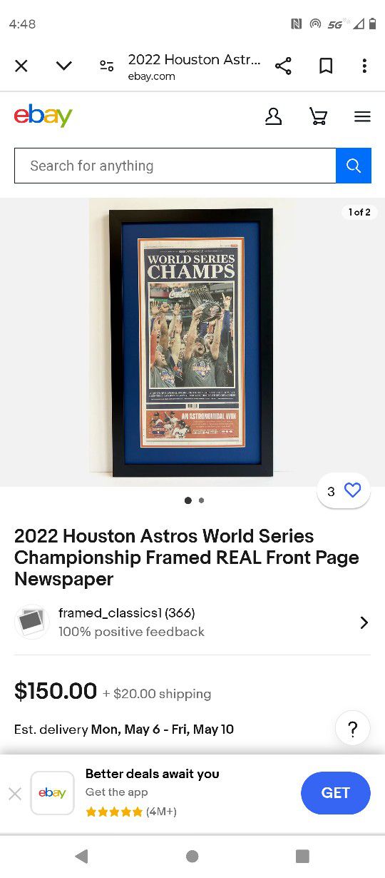 Houston Astros World Series Paper