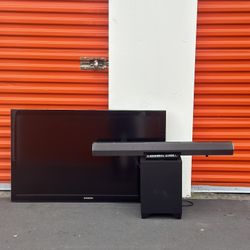 Samsung TV 40” / Sound Bar & Sub