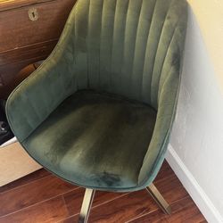 Green Velvet Rotating Chairs (Set Of 2) 