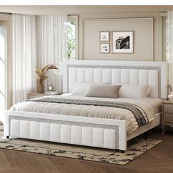 King bed frame and headboard