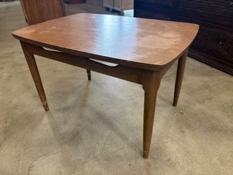 Vintage Walnut Accent Table with Tapered Legs