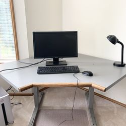 Height Adjustable Corner Standing Desk