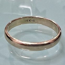 💎 Elegant 14K Yellow Gold Wedding Band/Ring