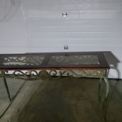 Glass and Iron Table
