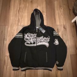 World wide players y2k nwt black Los Angeles zip up jacket