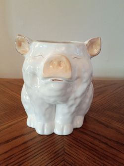 Ceramic Pig Planter or Vase