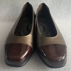 SAS Tripad Coco Womens Ballet Shoes 8 M Slip On Bronze Leather Comfort Two Tone 