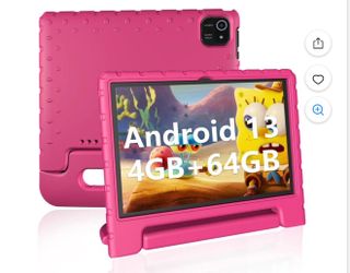 Kids Tablet 10 inch Tablet for Kids with WiFi,10.1 IPS HD Screen,CPU Speed up to 1.8GHz,RAM 4GB and 64GB Storage,Toddler Tablet with Protective case,C