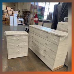 Dresser set / Eight drawers dresser and nightstand