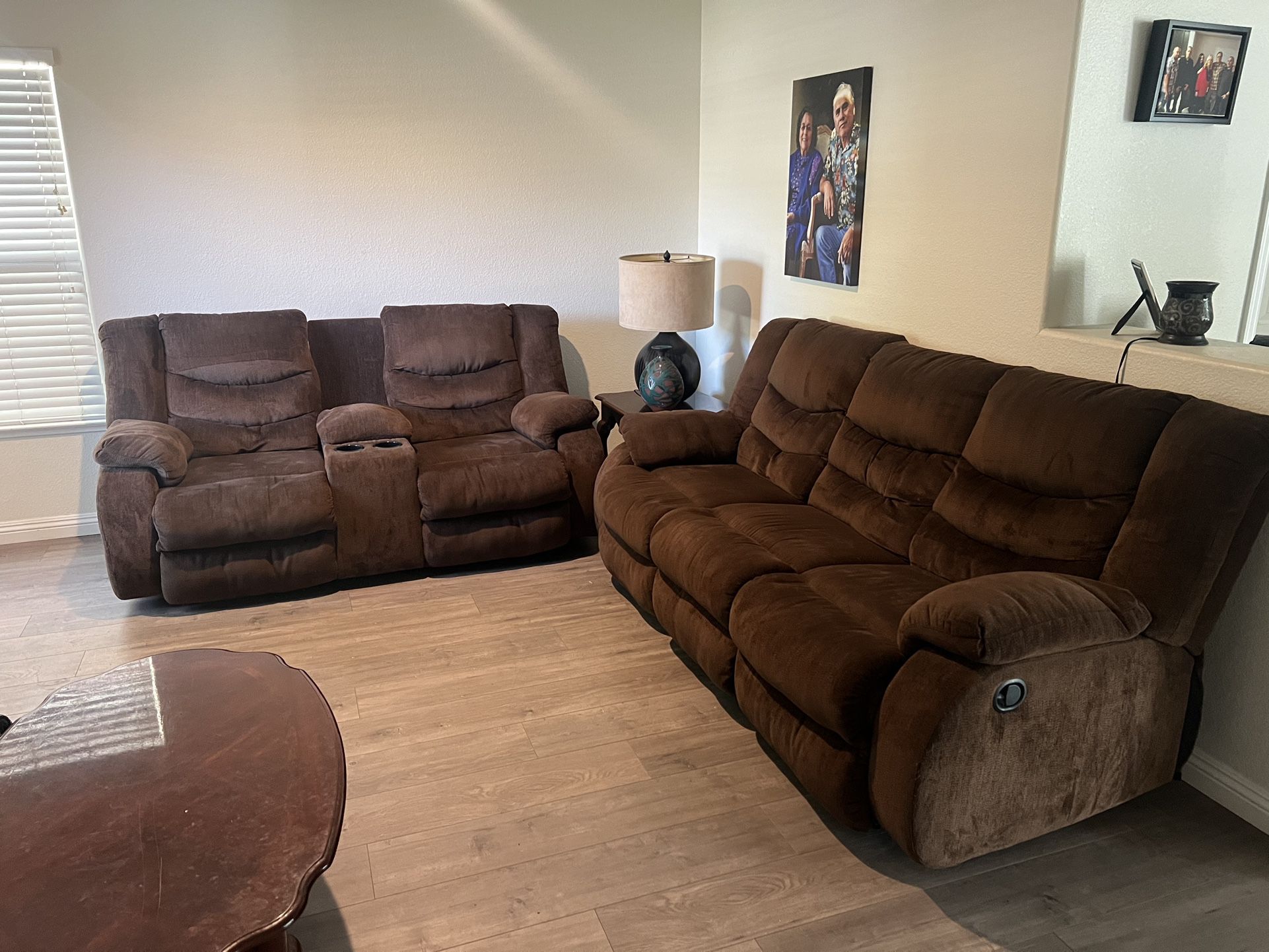 Ashley Furniture Couch and Loveseat With 4 Recliners Great Condition!!!!
