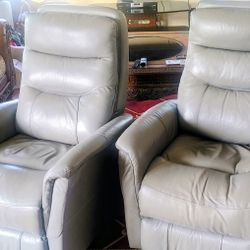 2 Leather Haverty Swivel Recliners!