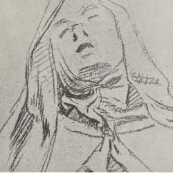 STUDY - ST. TERESA Giovanni Gian Lorenzo Bernini Fine Art Print Antique Vintage 1940’s Original Italy Italian Printed Collectible STUDIO - S. TERESA