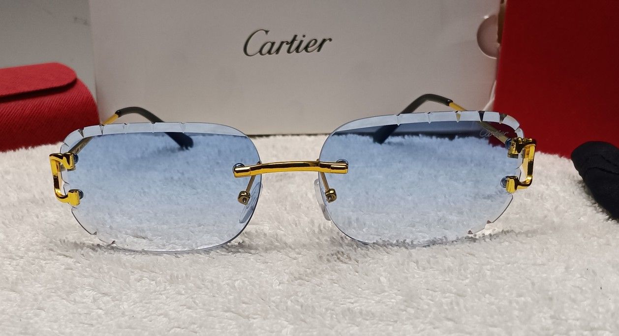 Cartier Glasses Gold Mens