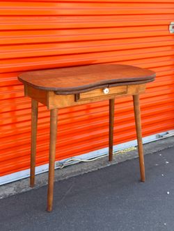 Vintage MCM Kidney Shaped Vanity Table