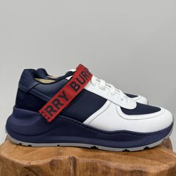 Burberry Navy and Red Ronnie M Sneakers Men’s EU 43 US 10