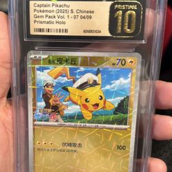 Captain Pikachu Pokemon Card