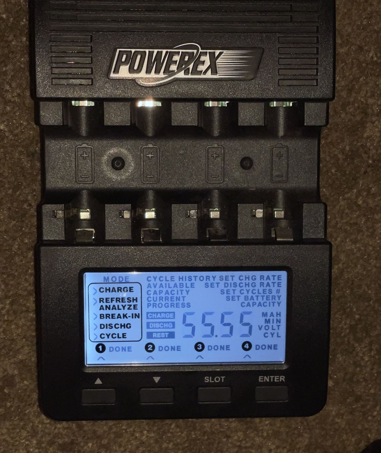 PowerEx Maha MH-C9000 WizardOne Charger-Analyzer and AC Adapter TESTED NICE