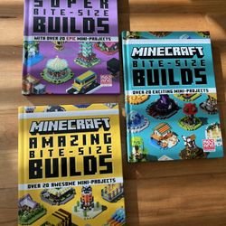 Minecraft Bite-Size Builds by Mojang 3 Books Box Set 