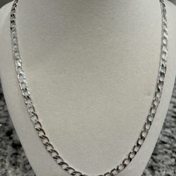 New S925 Sterling silver chain-link necklace
