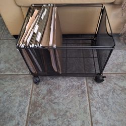 Hanging File Caddy,  Folds Too, On Casters 