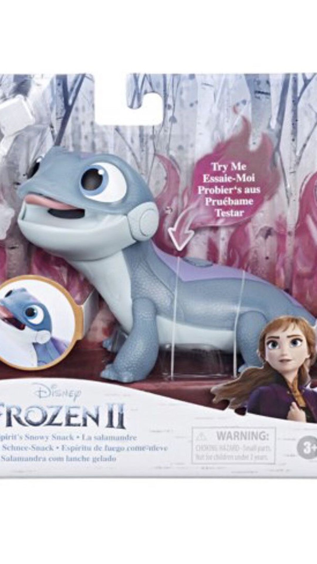 Disney Frozen 2 Fire Spirit's Snowy Snack, Salamander Toy with Lights