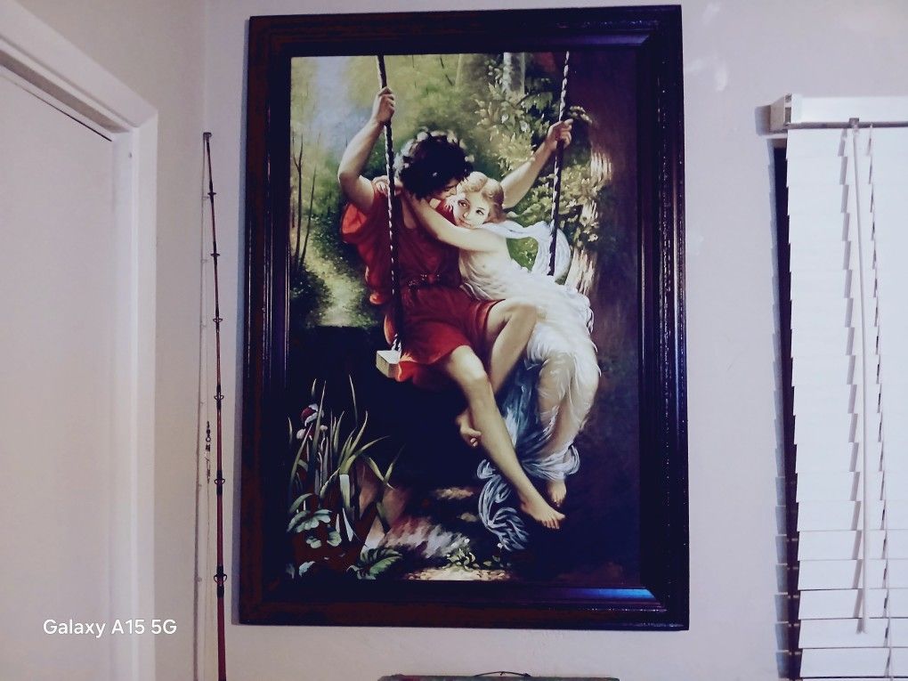 2 PAINTINGS,4 GOLDEN FRAMES ,1STATUE  ASAP